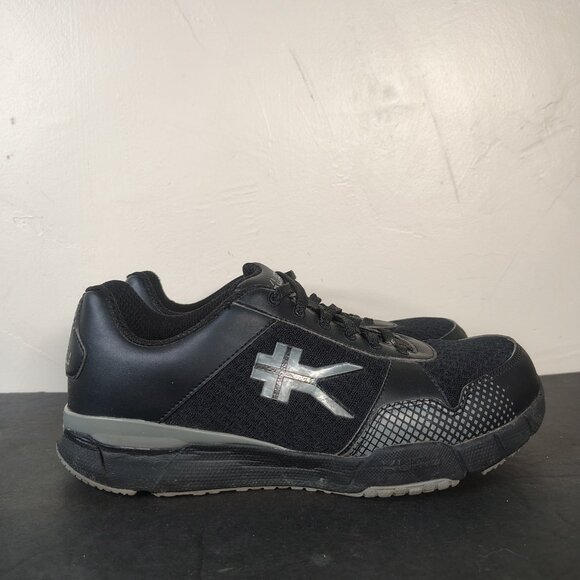 Kuru Shoes Mens Size 9 Wide Black Gray Lace Up Quantum 2 Walking - Picture 12 of 14